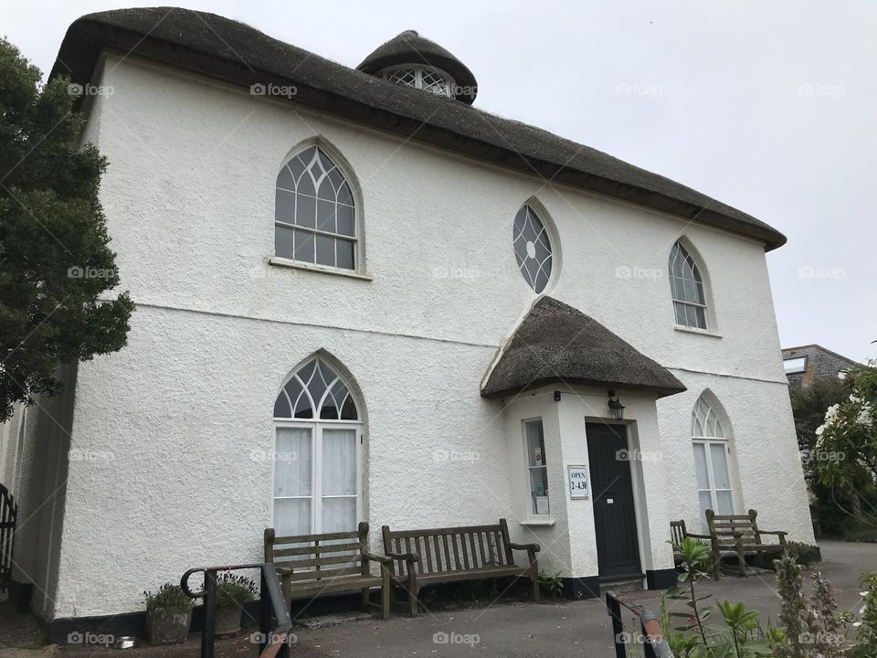 Fair lunch Museum in Budleigh Salterton Devon, it’s architecture is beautiful and it’s frontage contain a number of species of flowers and fauna.