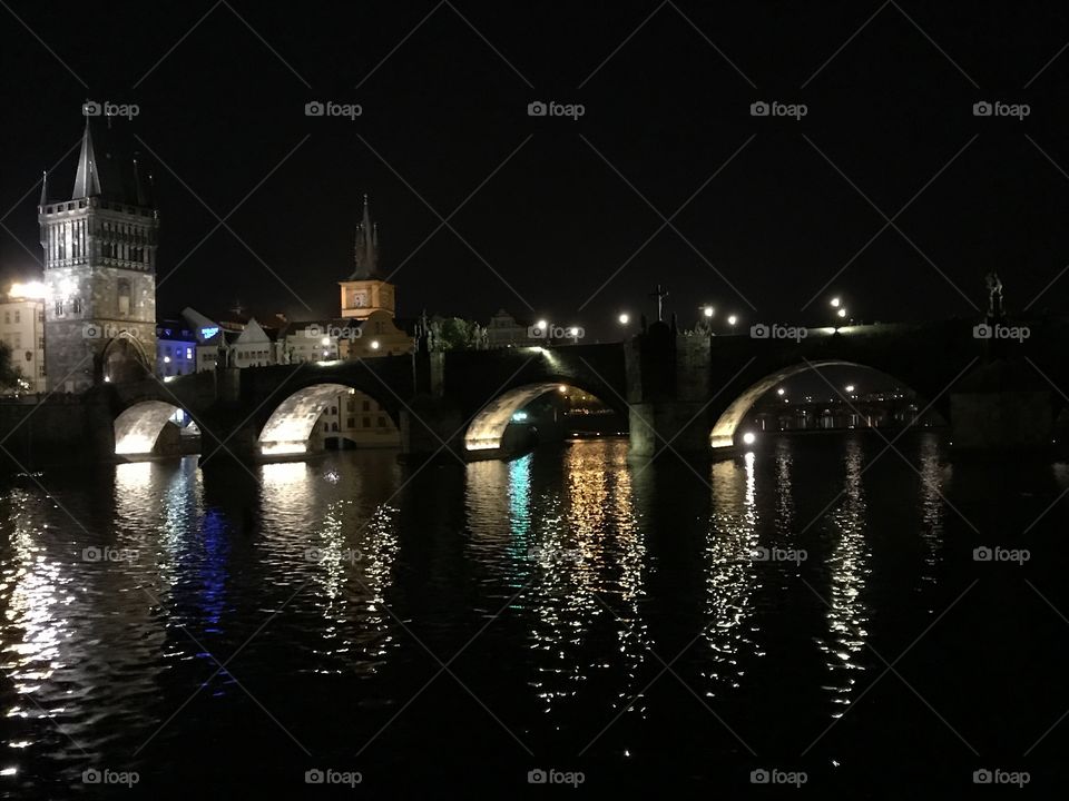 Vltava at night
