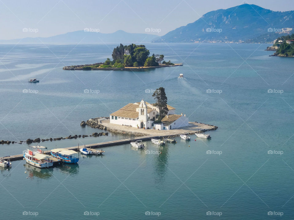 View at the island Corfu