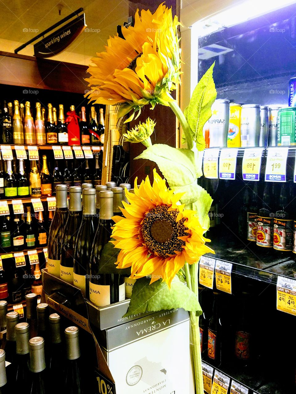 Wine, Champagne and Sunflowers