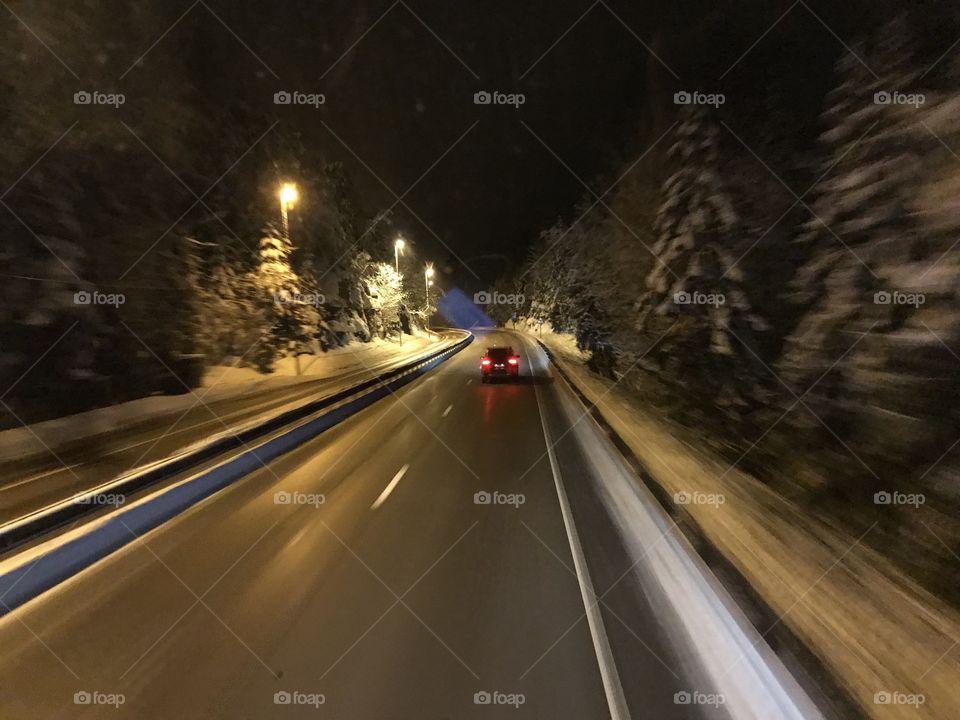 Taking the road in night