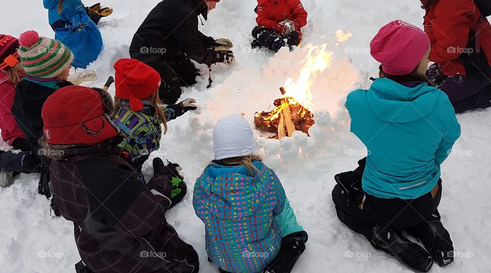 Be together on a winter camp