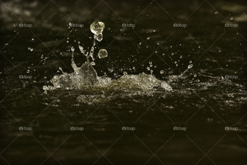 Splashing water