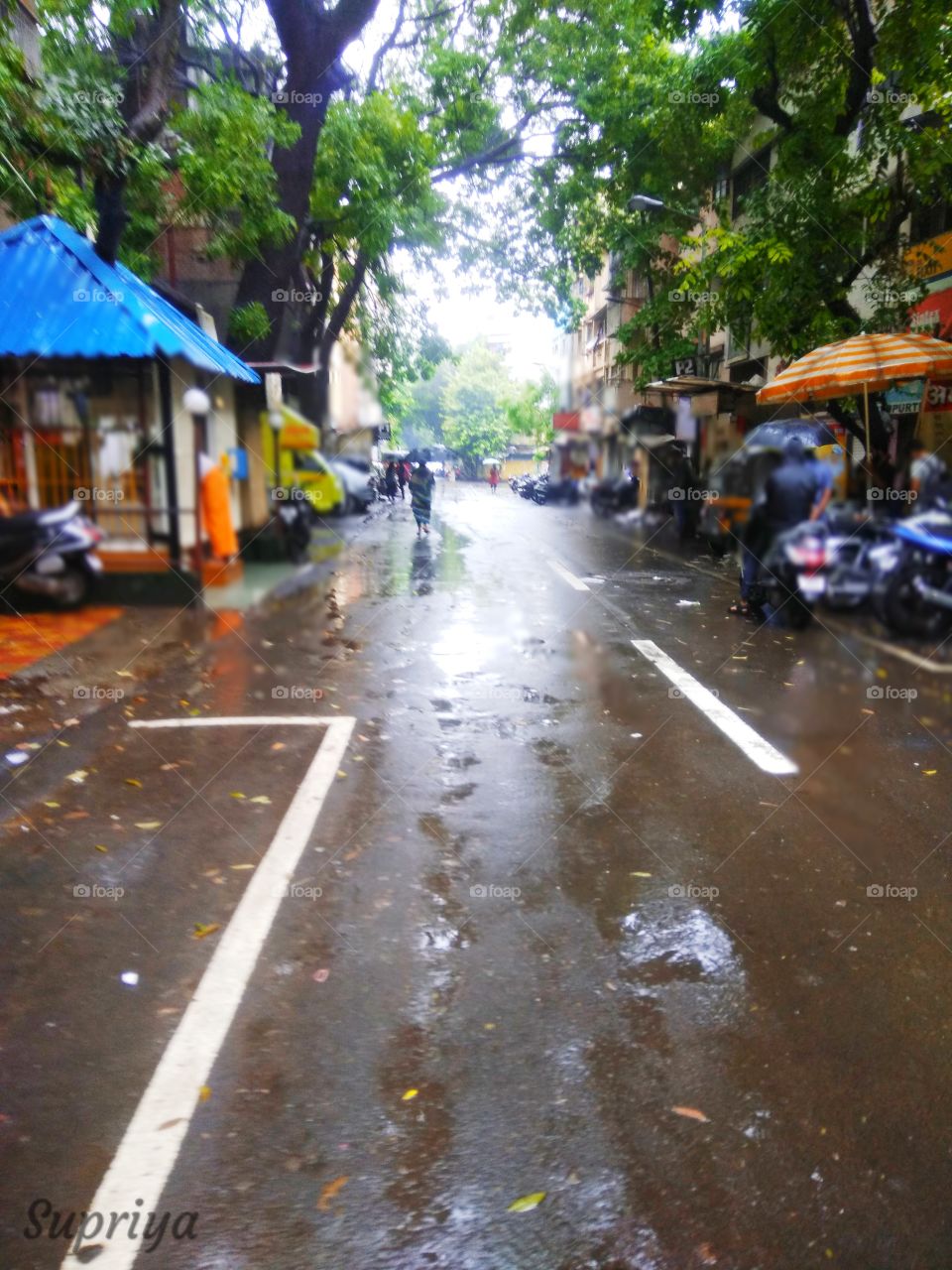 Pune street in rainy days