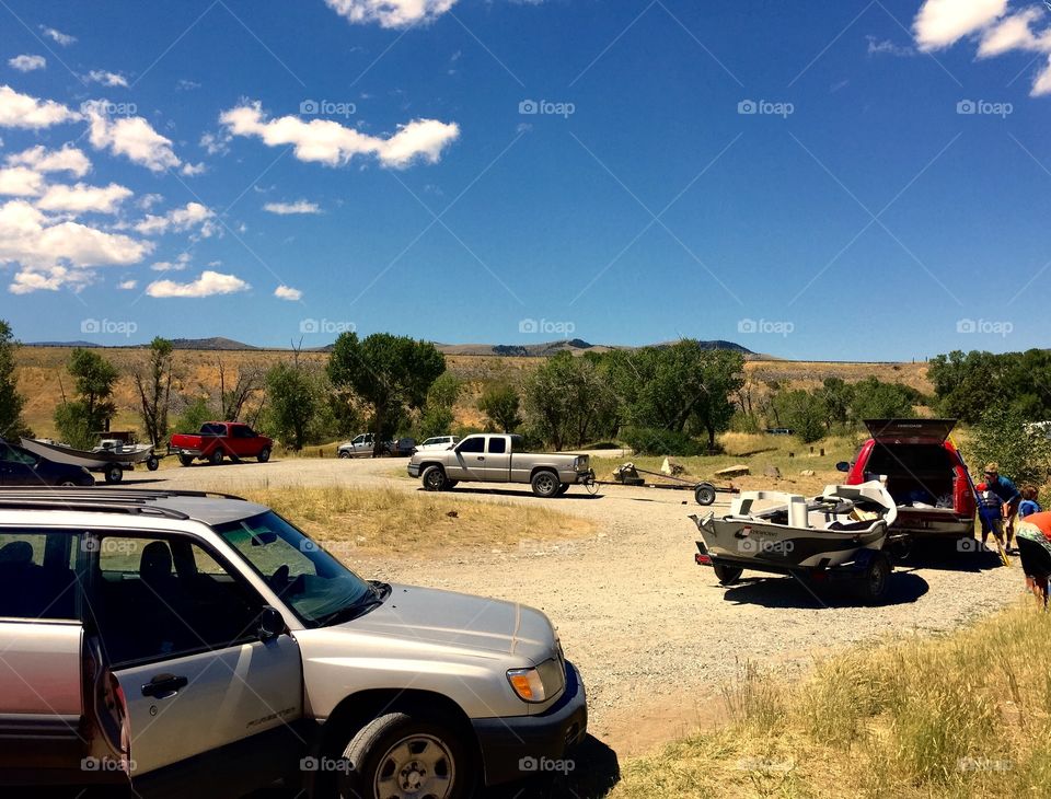 Parking at a scenic place 