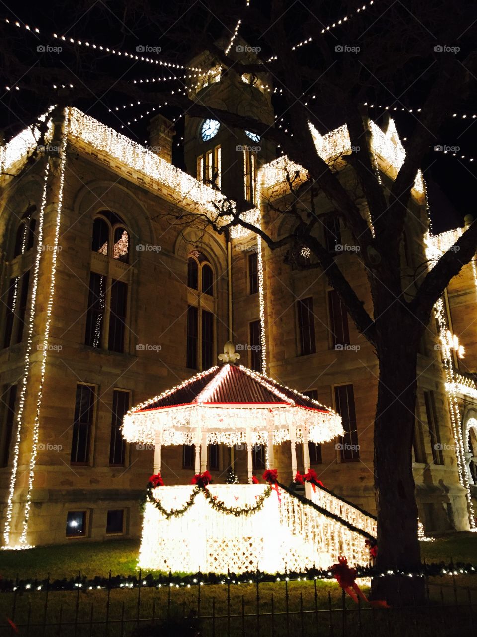 Haletsville,Texas Christmas gazebo 