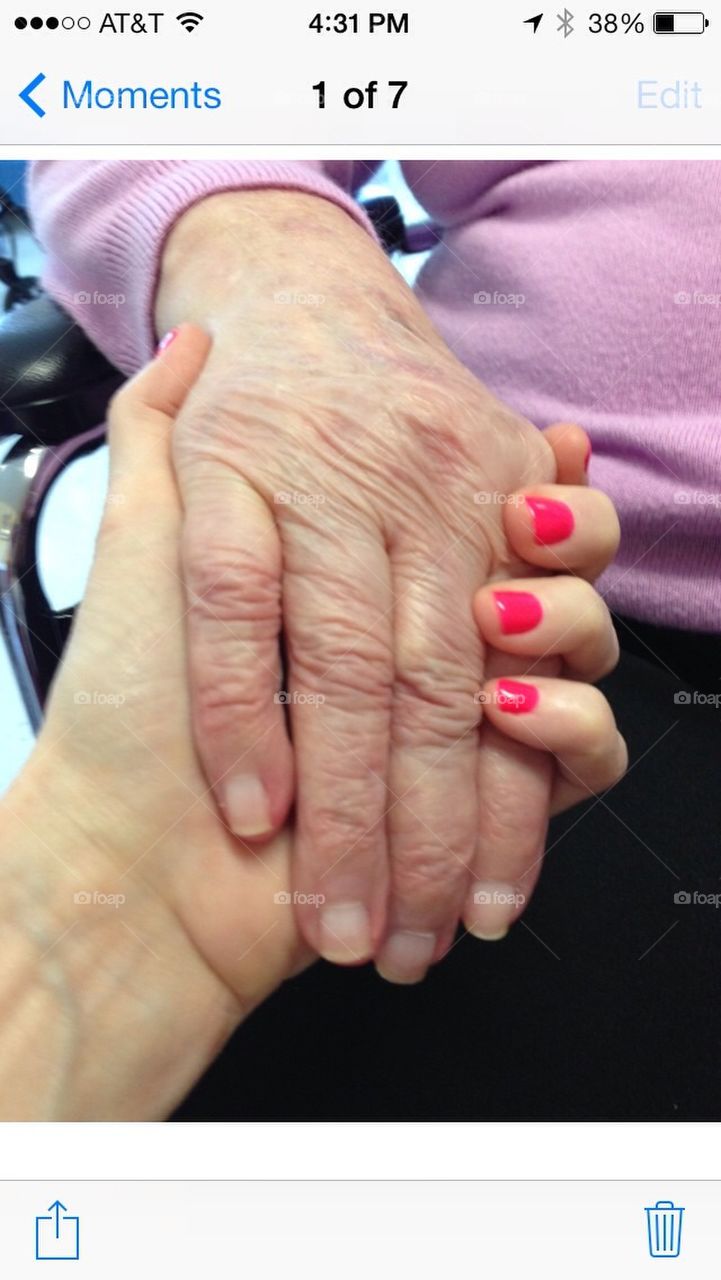 Mothers hand