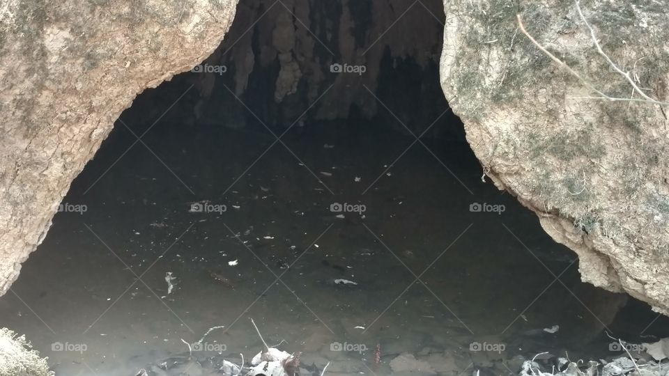 Cave, Water, Rock, Subway System, No Person