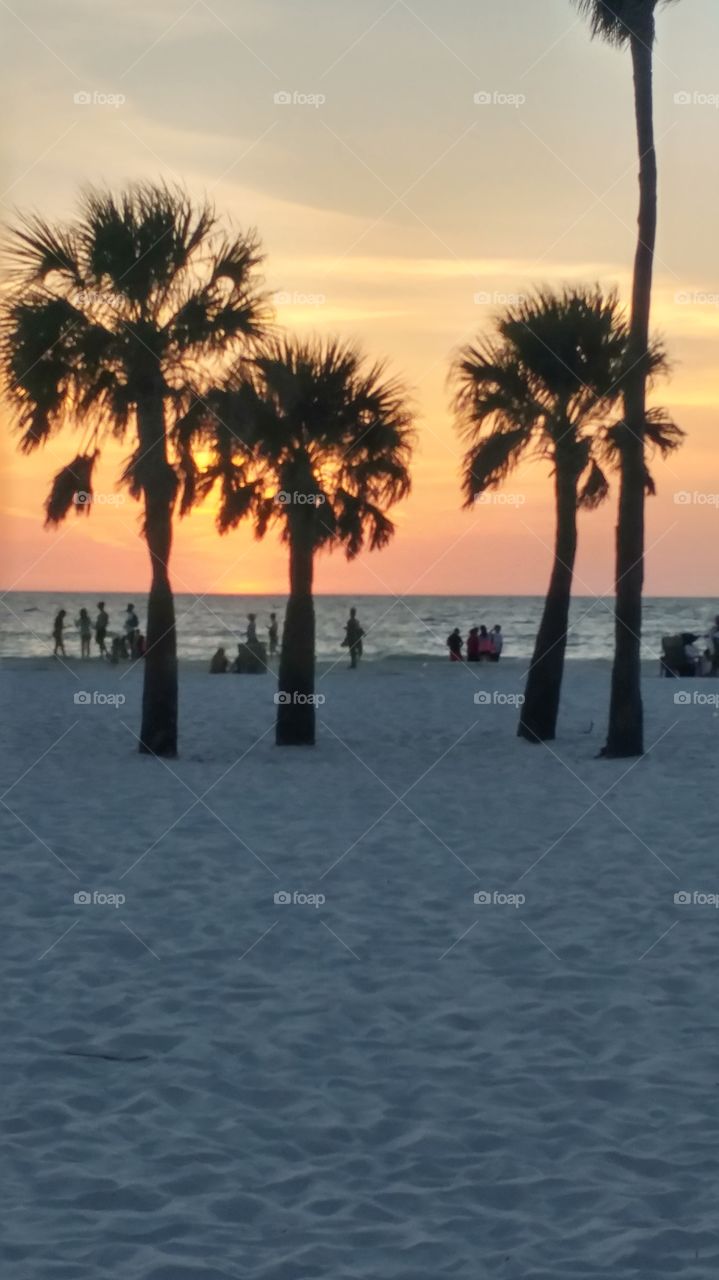 sunset at Clearwater Beach, FL