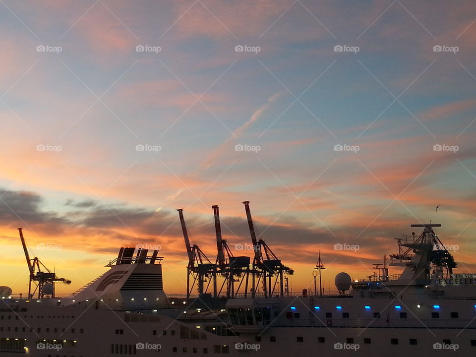 genoa arbour during sunset