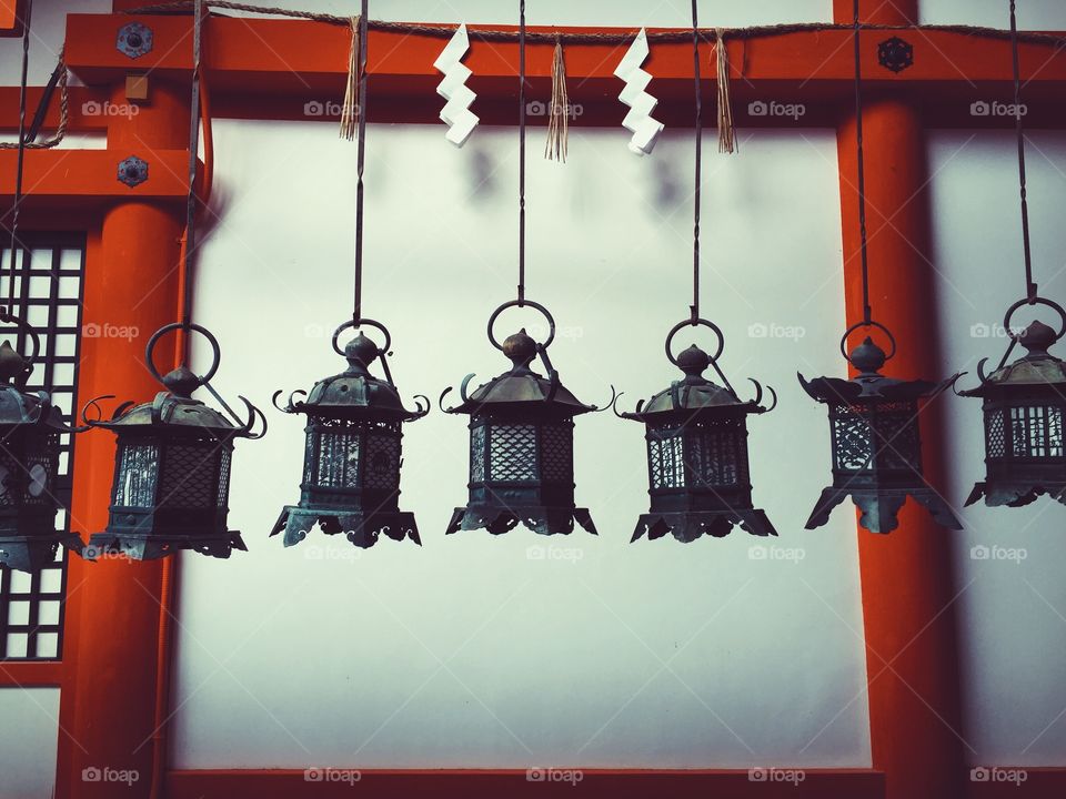 Japanese hanging lanterns