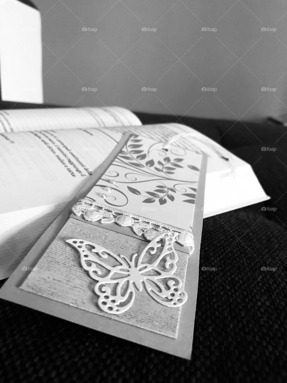 Handmade paper bookmark 