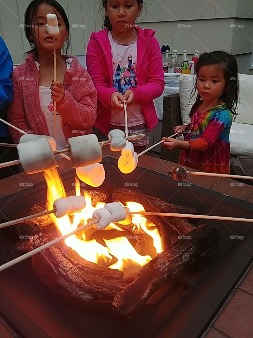 Backyard marshmallow roast