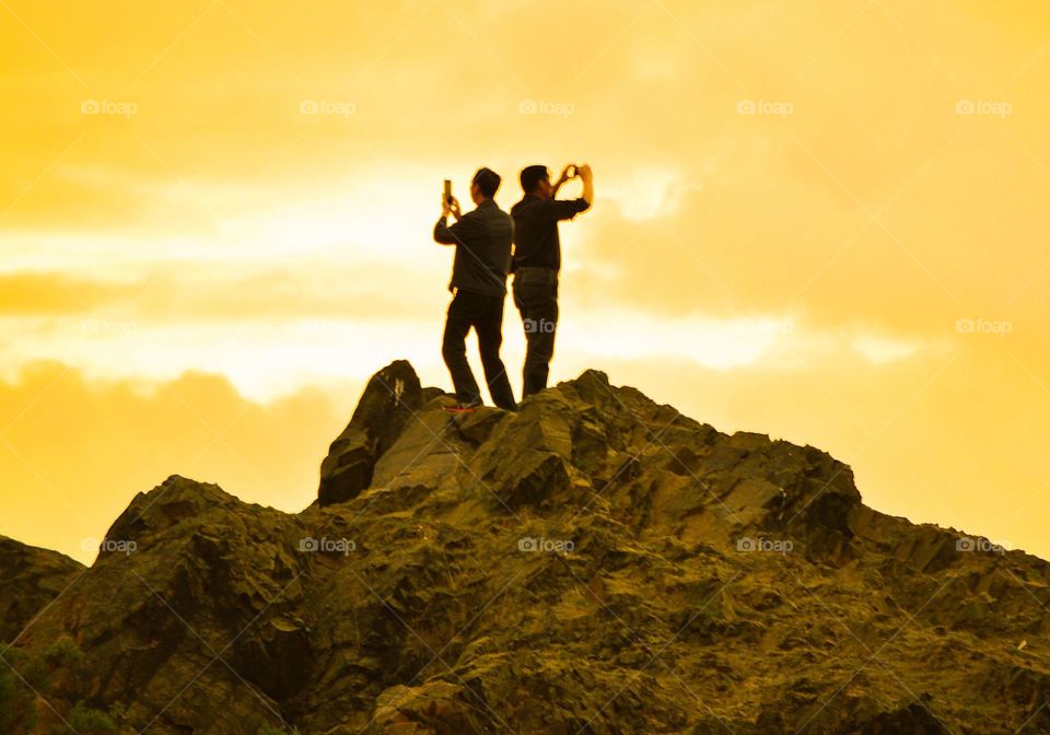 Tourists . Taking in the view 