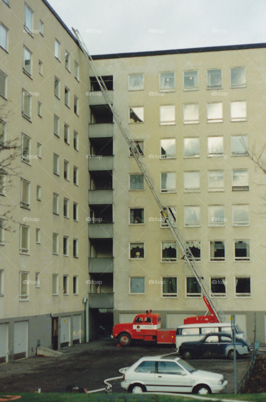 fire building ladder firetruck by MagnusPm