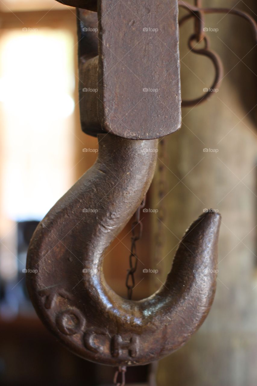 antique iron hook