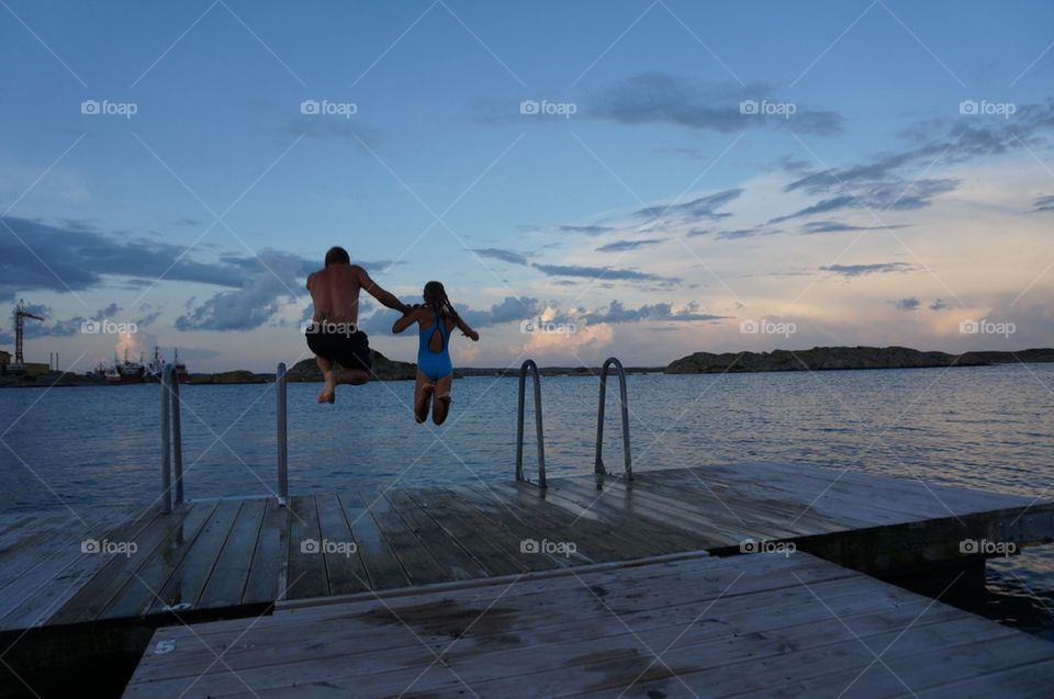 Evening dip