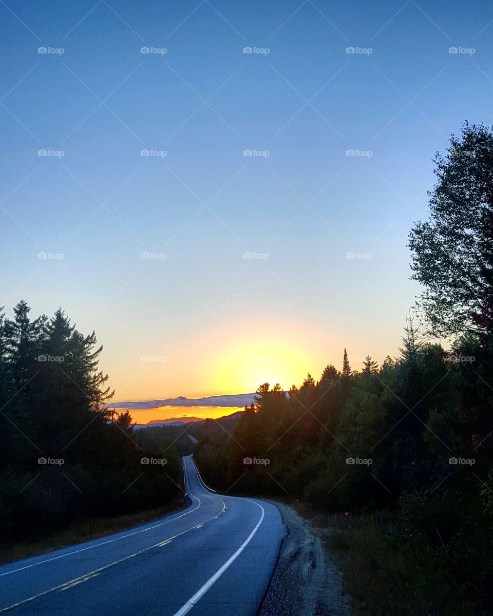 road to the Adirondack Mtns