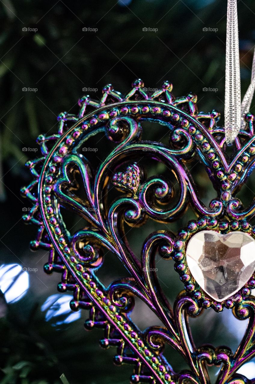 heart shaped Christmas tree decoration