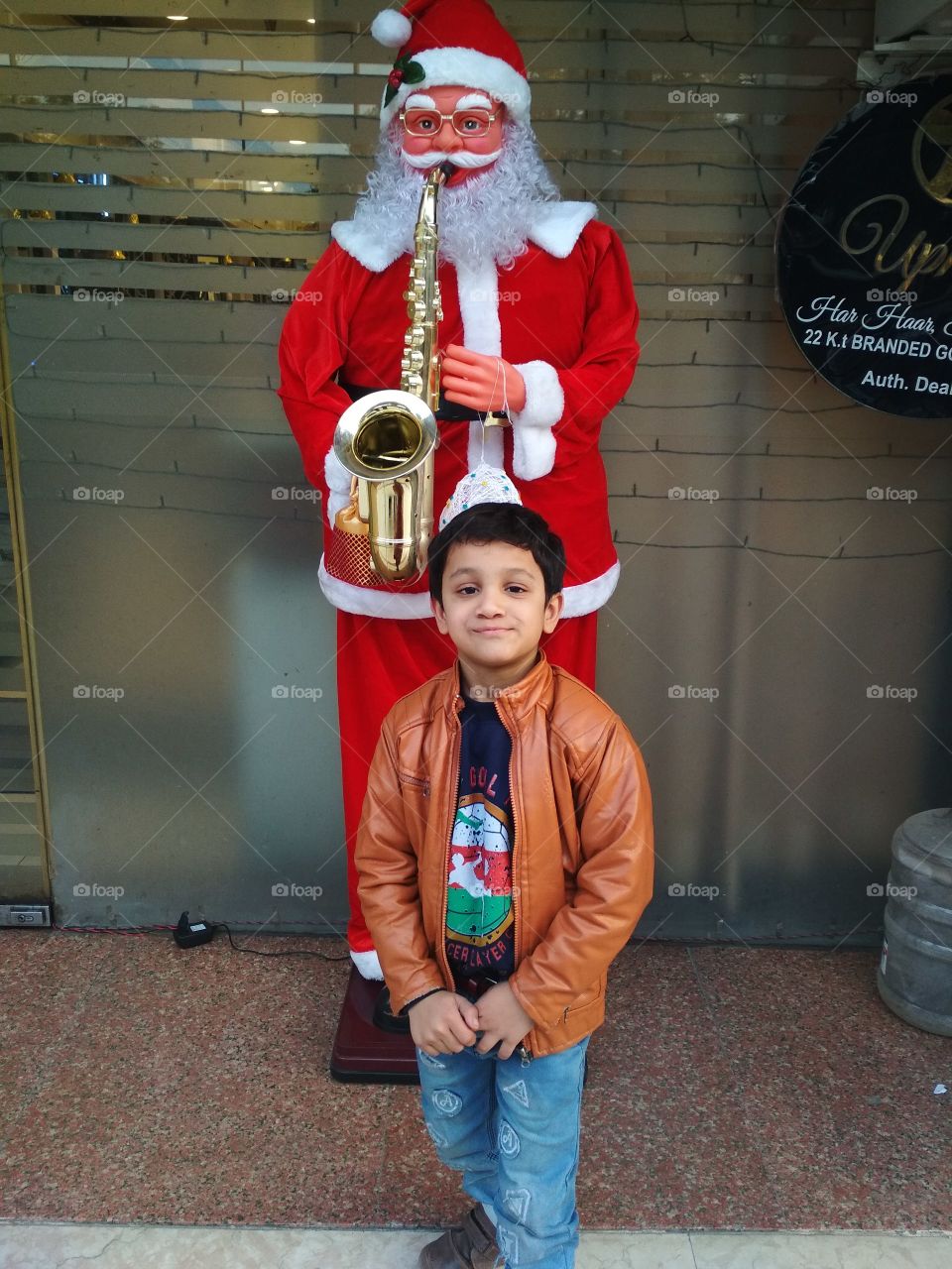 Christmas Santa with Cute Baby