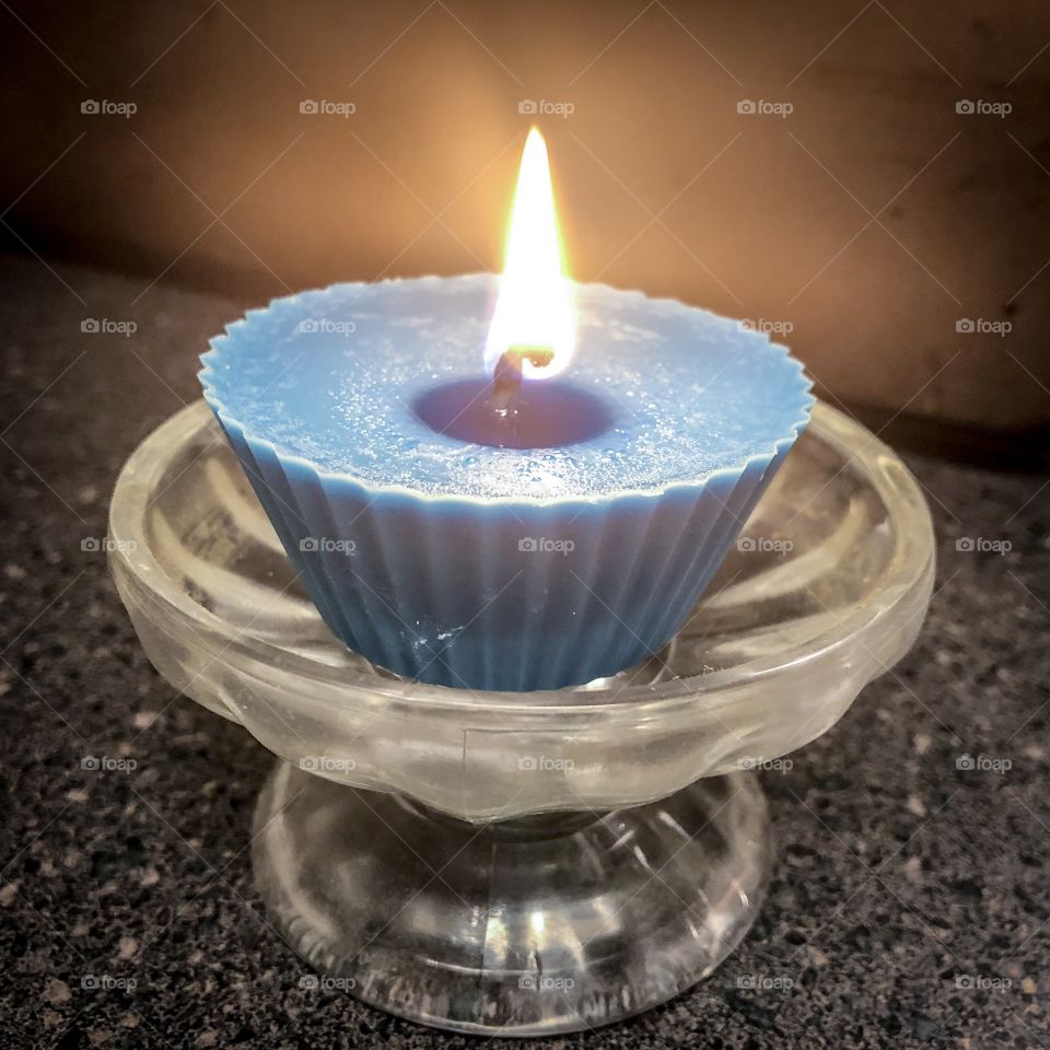 Baby Blue Candle