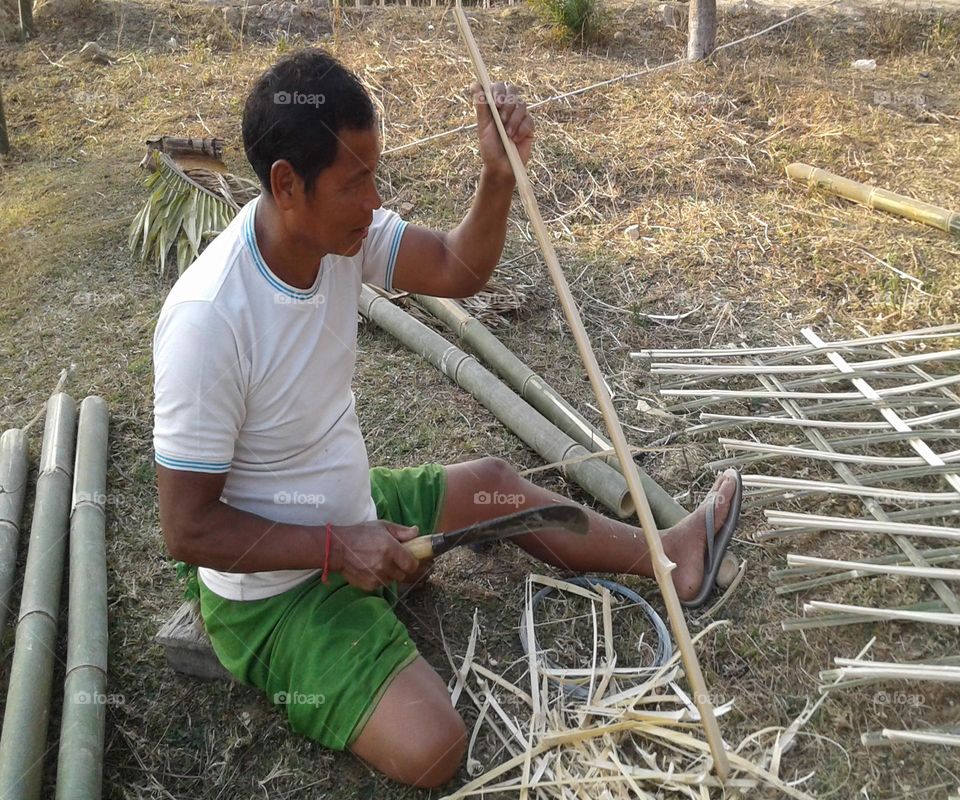Man at work busy with his work, work is prayer