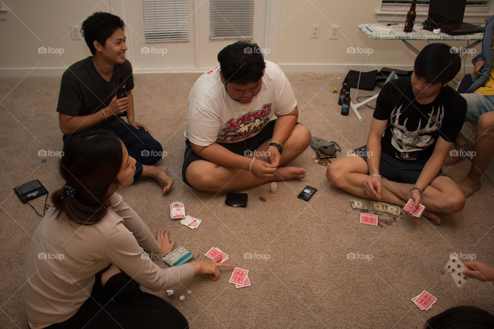 People playing card