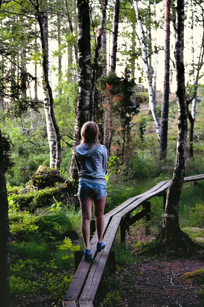 Girl in the forest