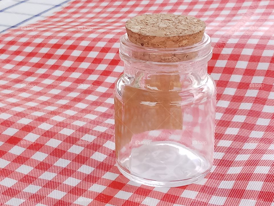 empty jar with decoration