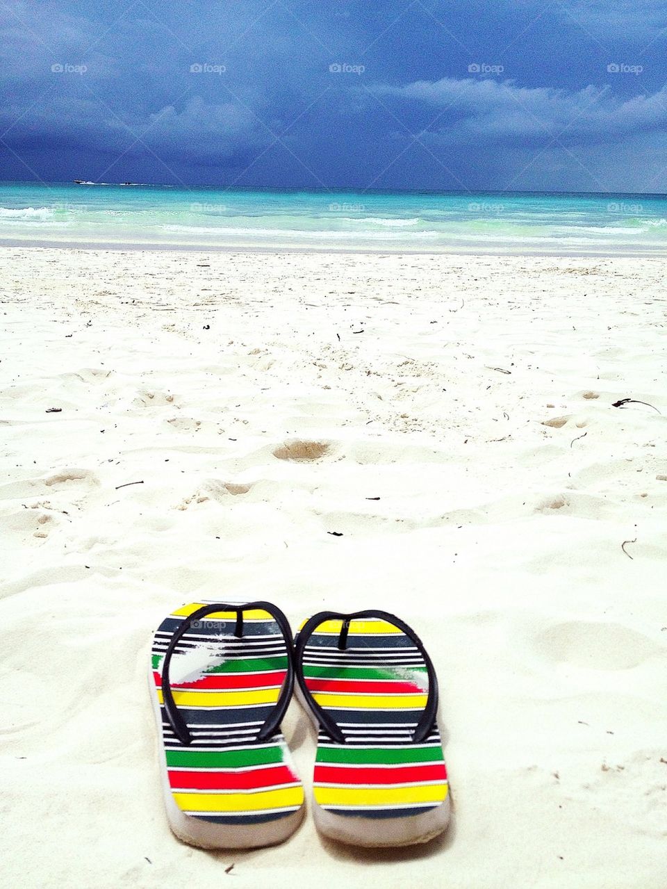 Slippers by the beach