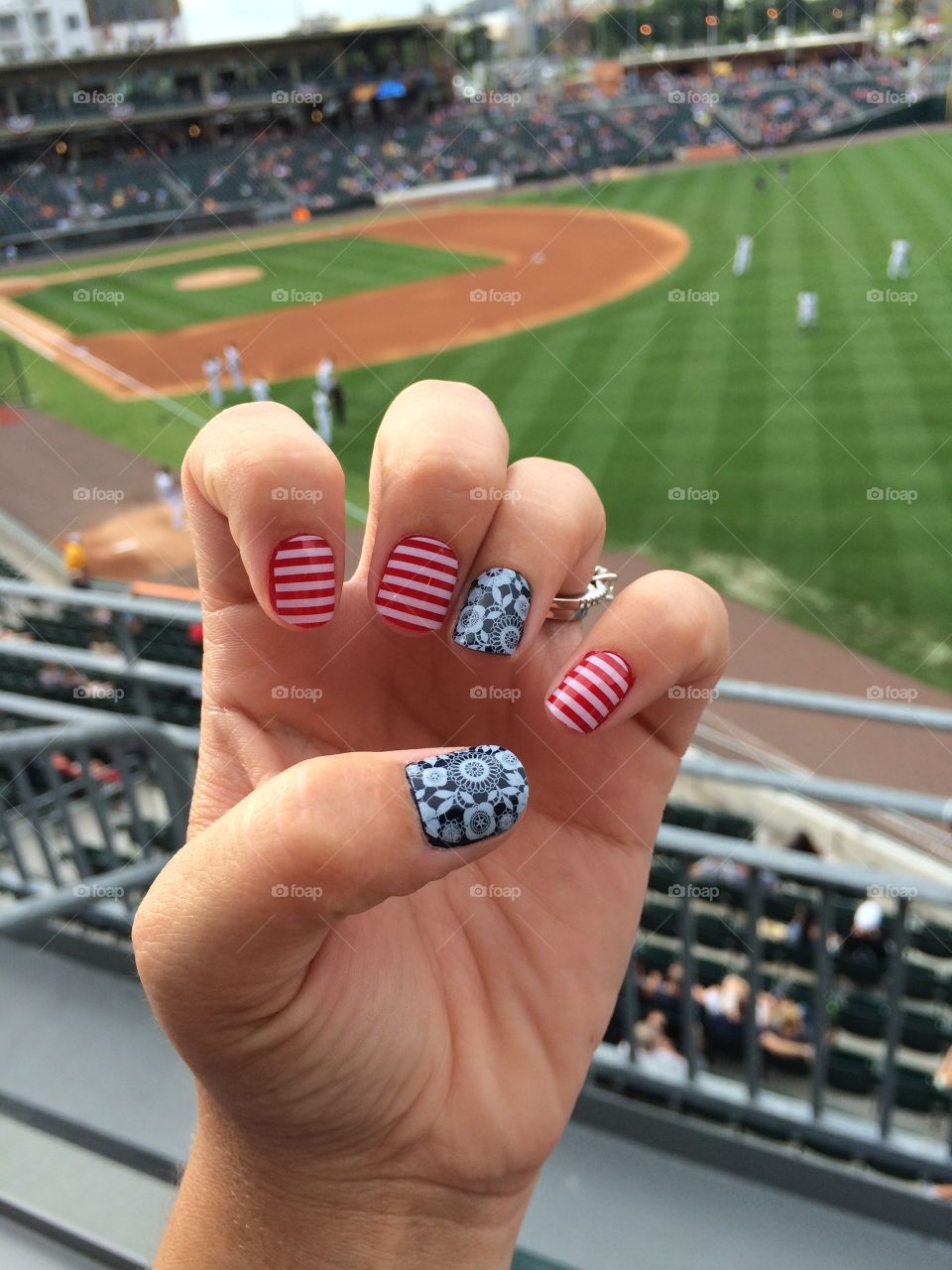 Baseball and Nails. Kicking of the 4th of July weekend by going to a baseball game!! 