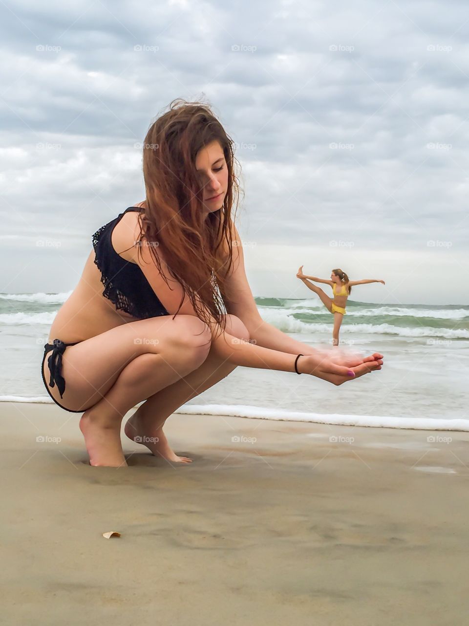Young woman at beach