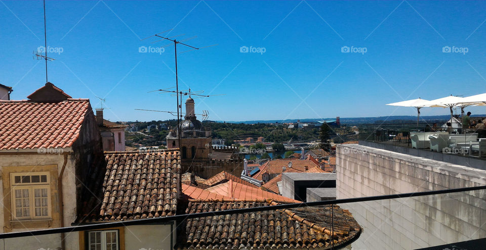 Coimbra Machado de Castro Museum terrace landscape view on a summer day