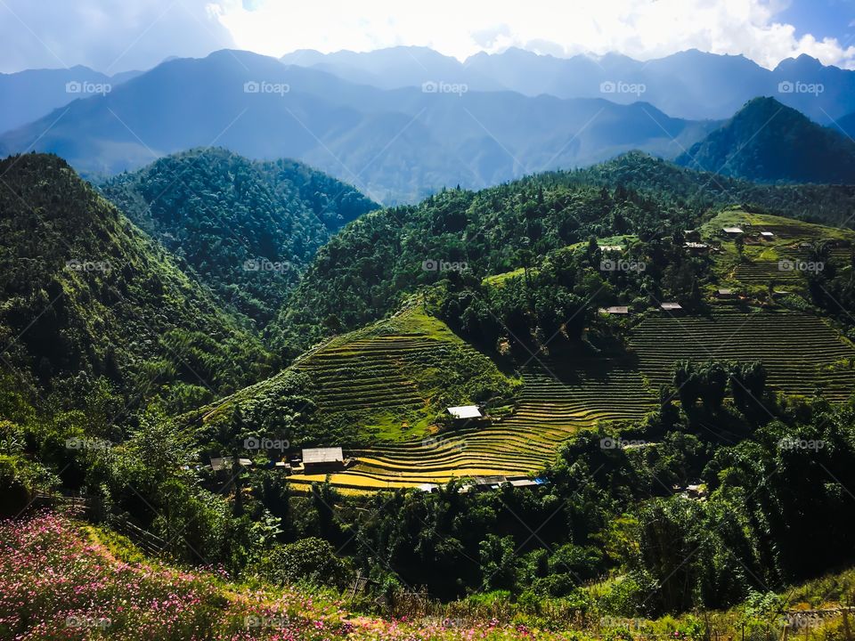 Mountains in Sapa, Northern Vietnam