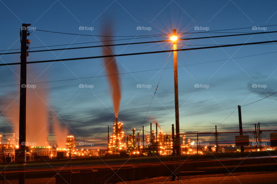 Long exposure of industry life 