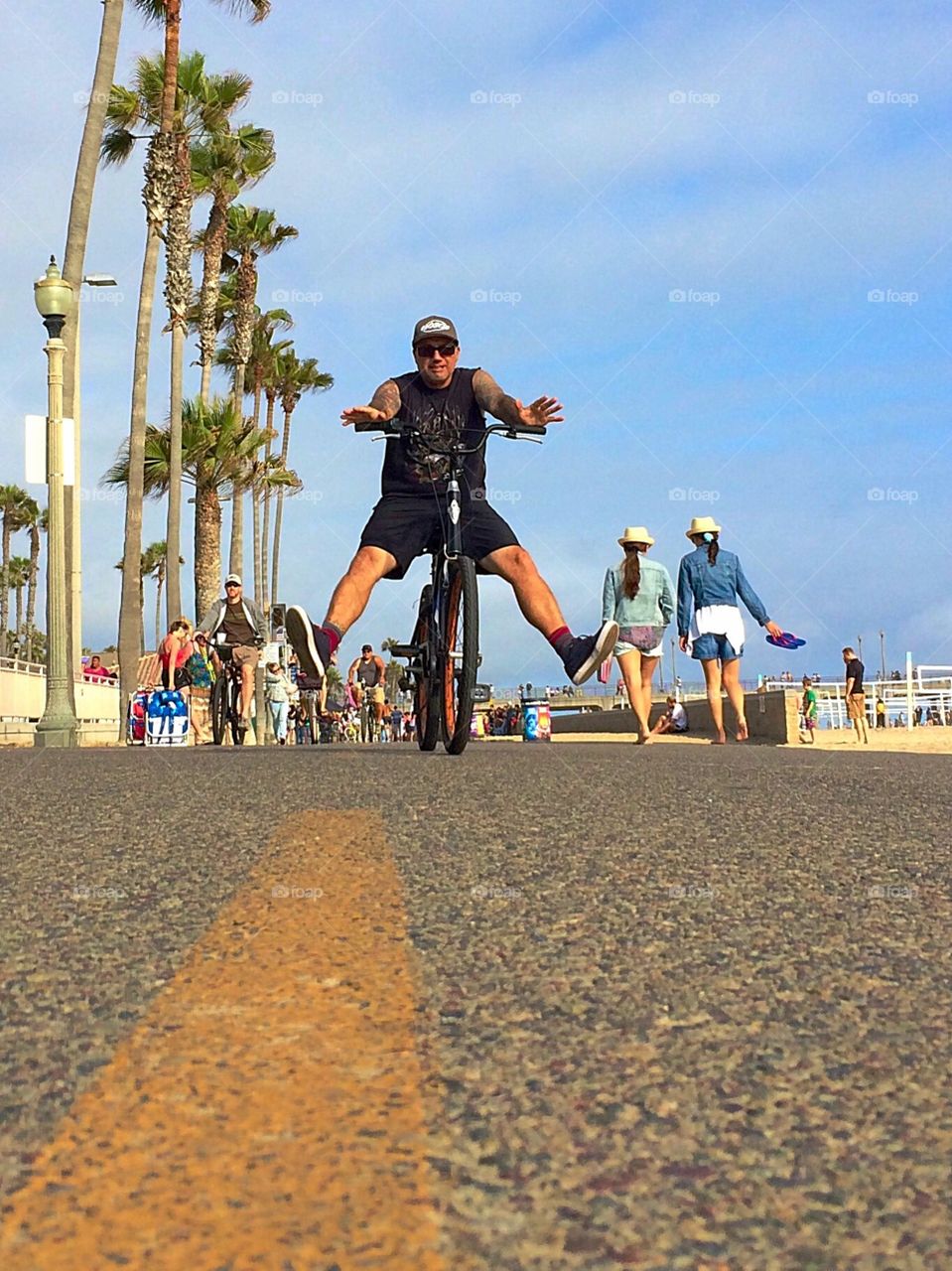 Cruising the Boardwalk. Having fun...bike, beach and boardwalk 