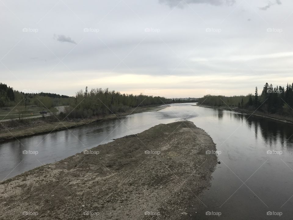 The Red Deer River.