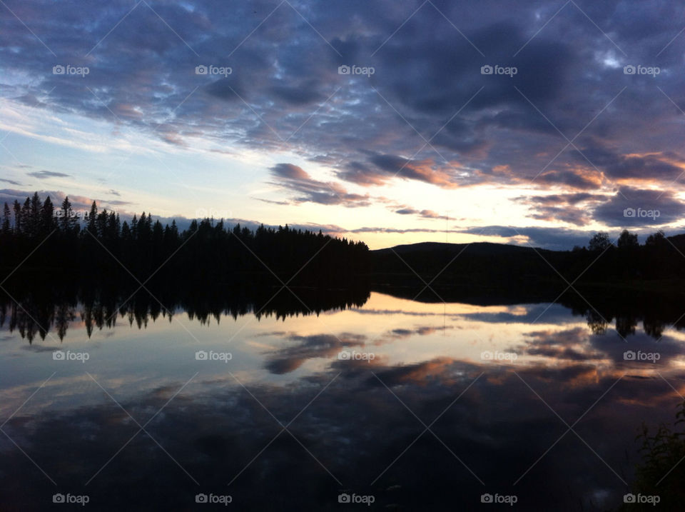 sweden sunset water lake by paula