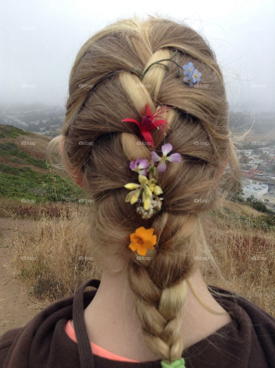 Flowery hair