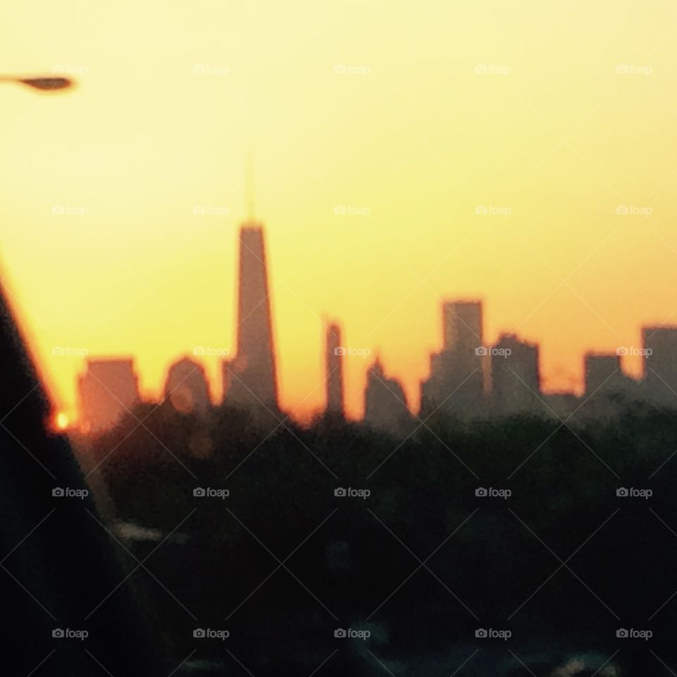Out of focus skyline 
