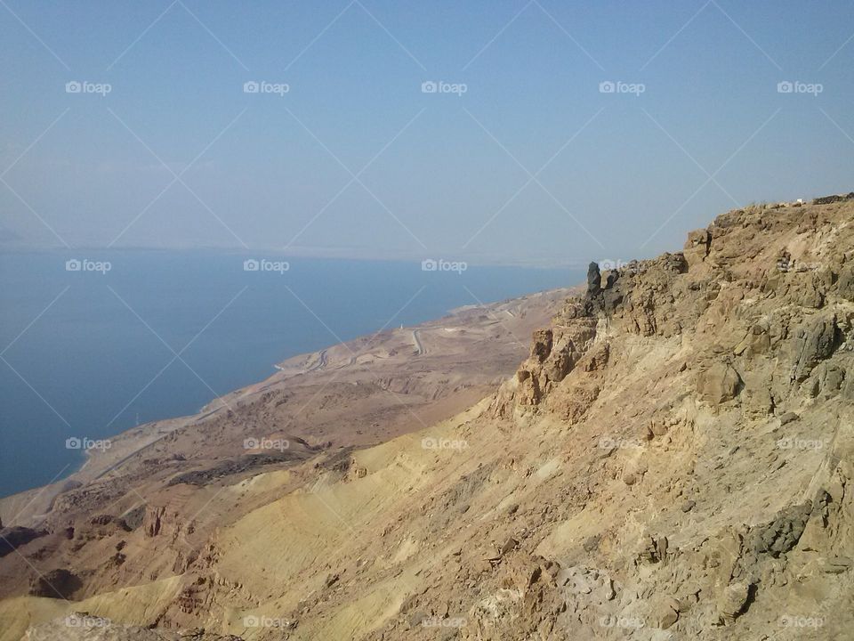 вид с панорамы Мёртвое море