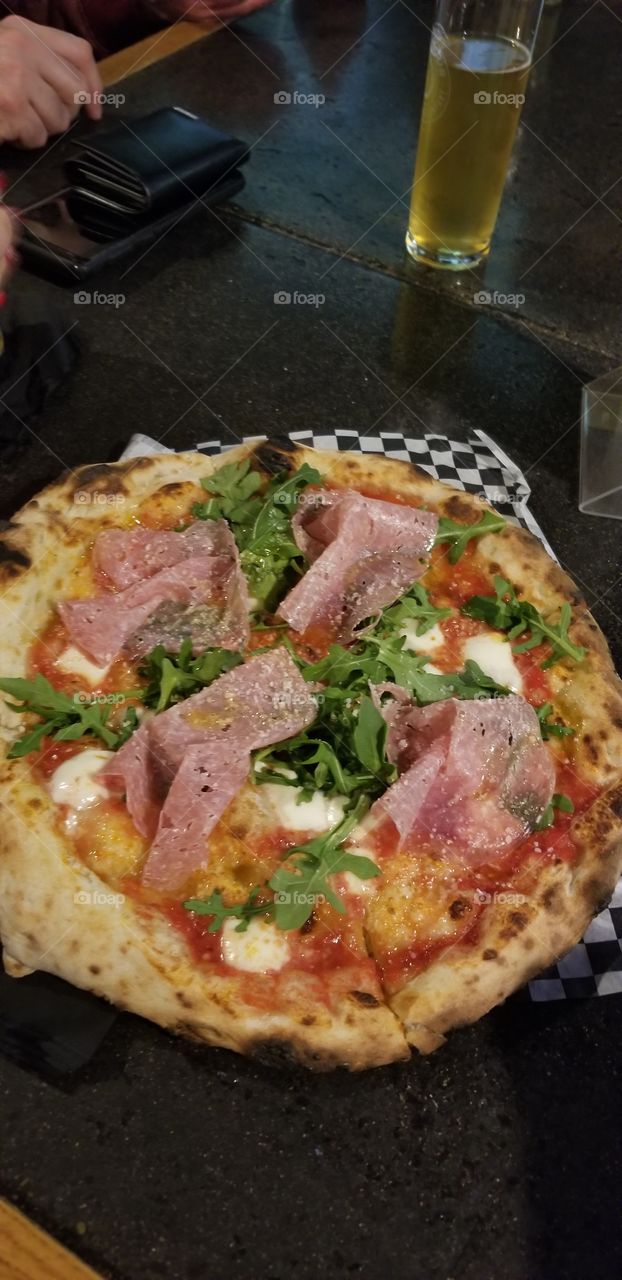 Delicious Pizza with Prosciutto