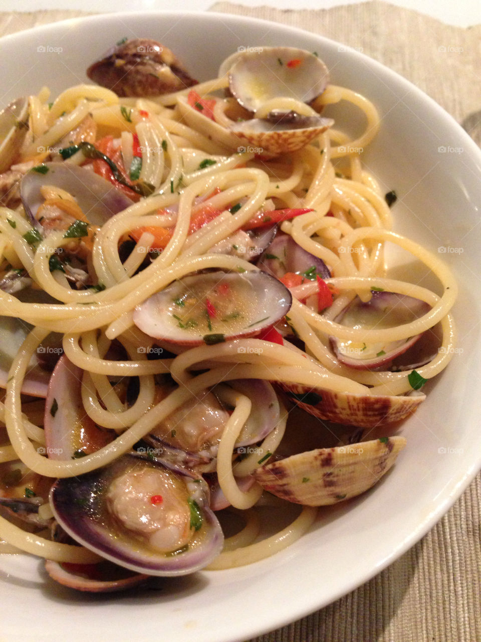 Vongolé pasta. Nothing could be better!