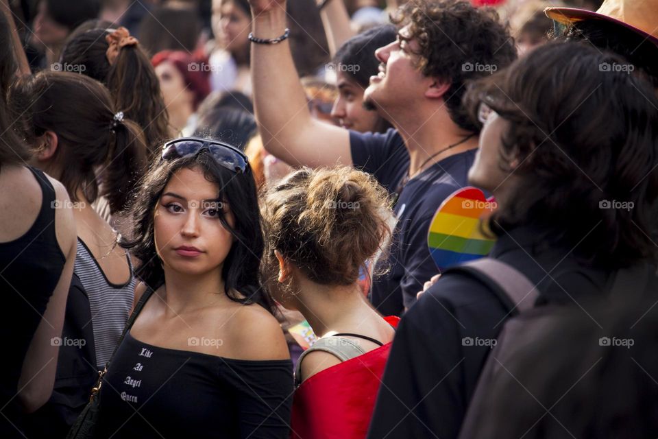 Colorful crowd