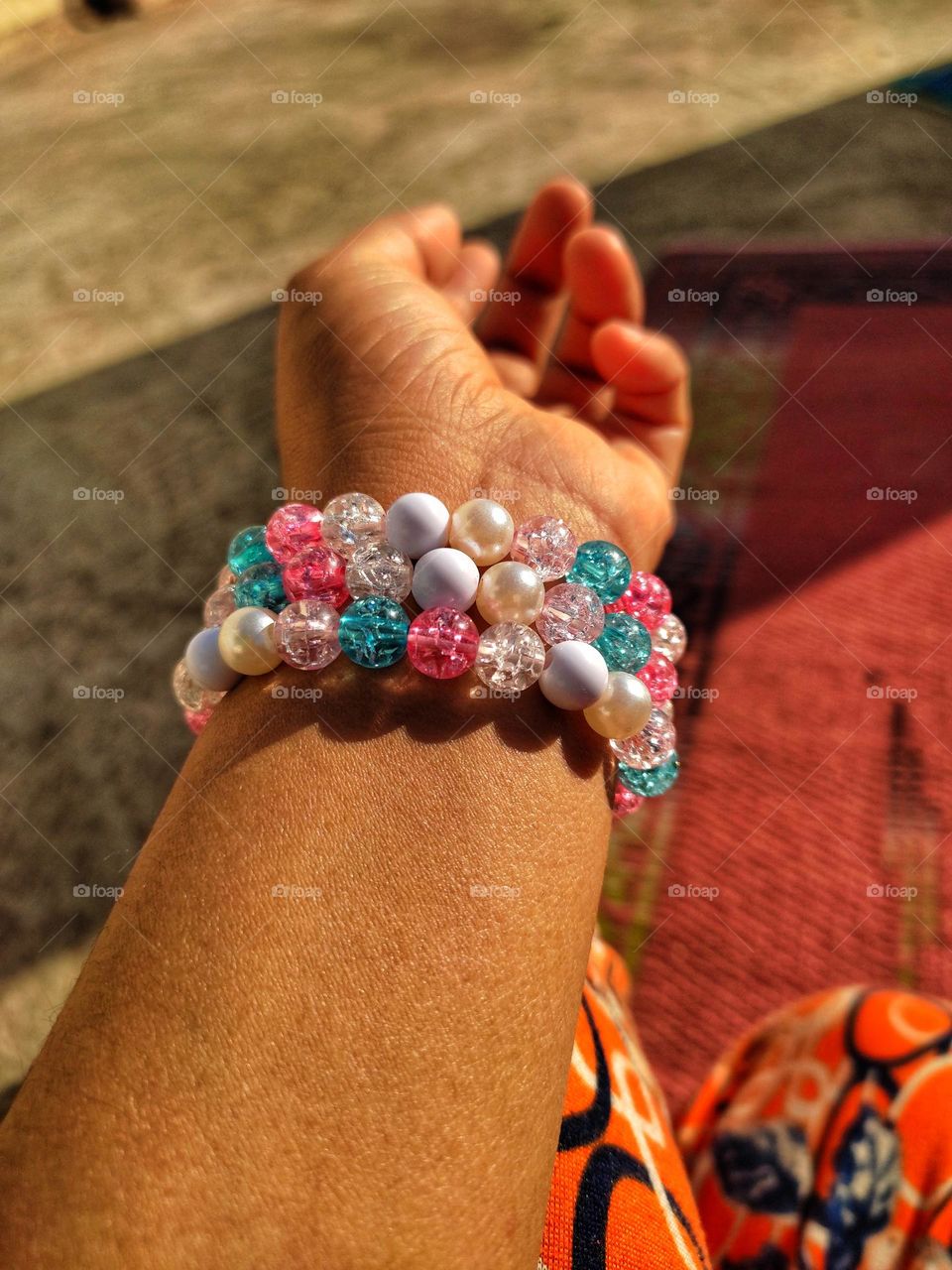 beads turned into a  beautiful bracelet