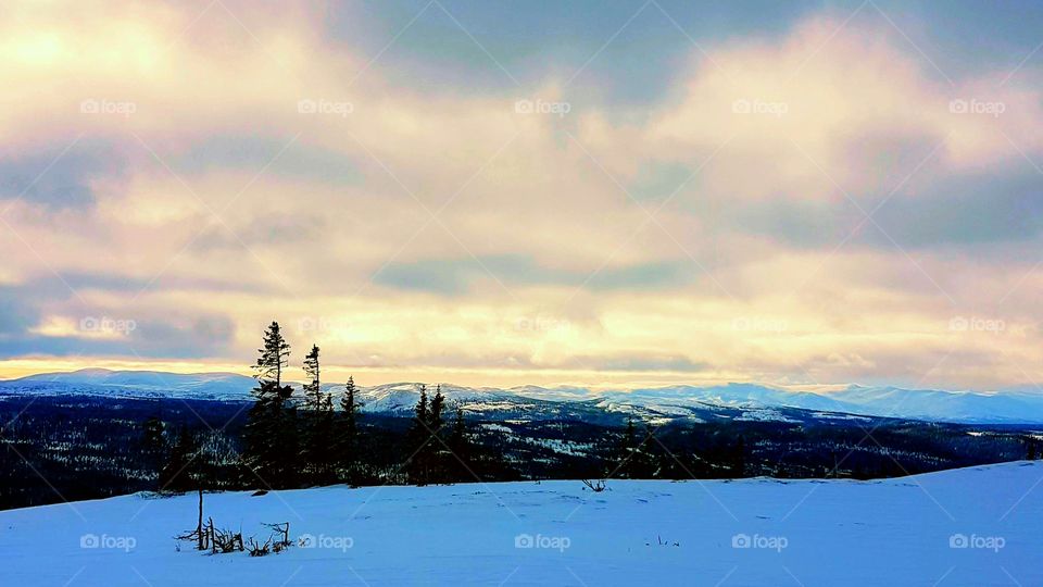 Mountain sunset