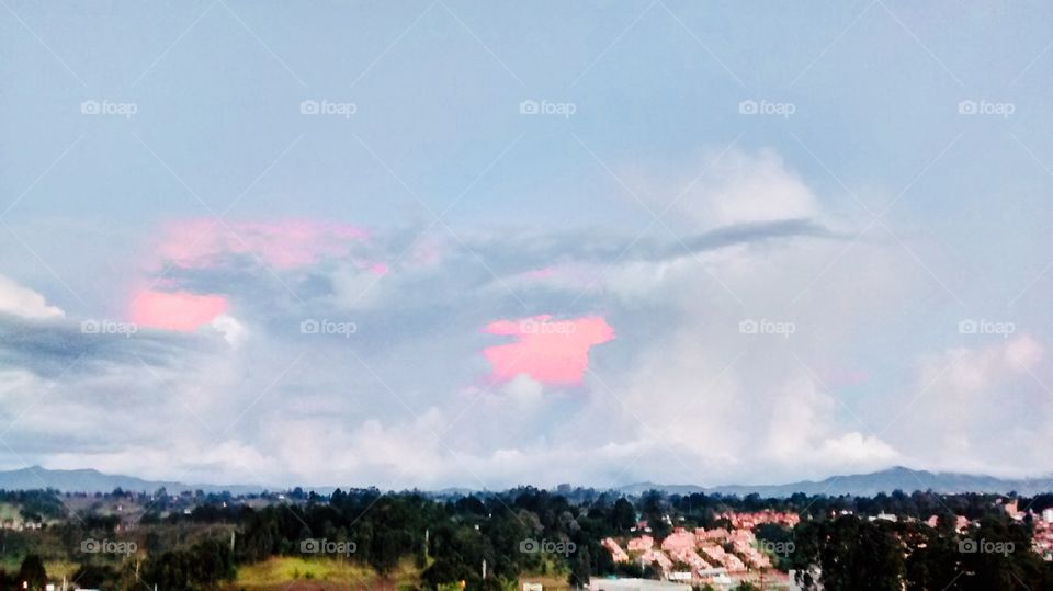 Colorful clouds. Rionegro, Antioquia. Colombia