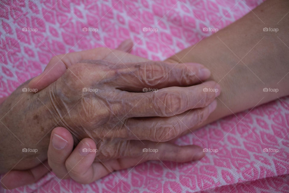 Elderly lady at the nursing home 
