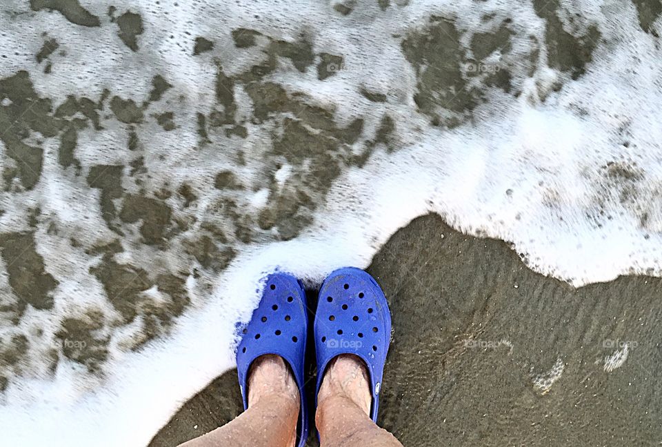 Standing at the beach