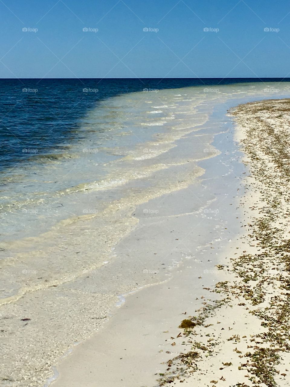 View from a sand dune, Australian seashore white sand